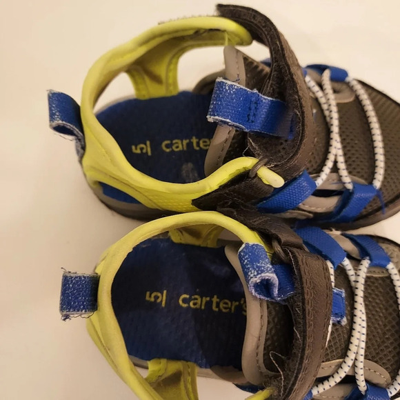 Carter's Baby Boy Blue, Green and Gray Ocean Lighted Sandals in Size 5 - Picture 8 of 12